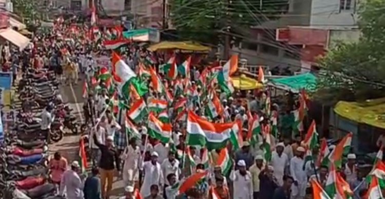 प्रदेश की सबसे बड़ी  तिरंगा अभियान की  ऐतिहासिक तिरंगा रैली शाजापुर में निकली